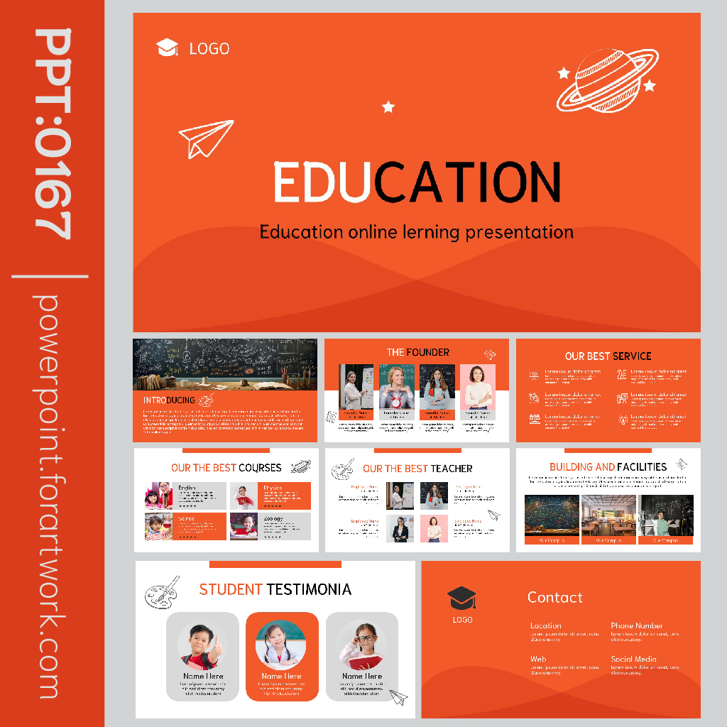 เทมเพลต PowerPoint การเรียนการสอน Tuter พื้นหลังชมพูเข้ม สไตล์มินิมอล (0167)