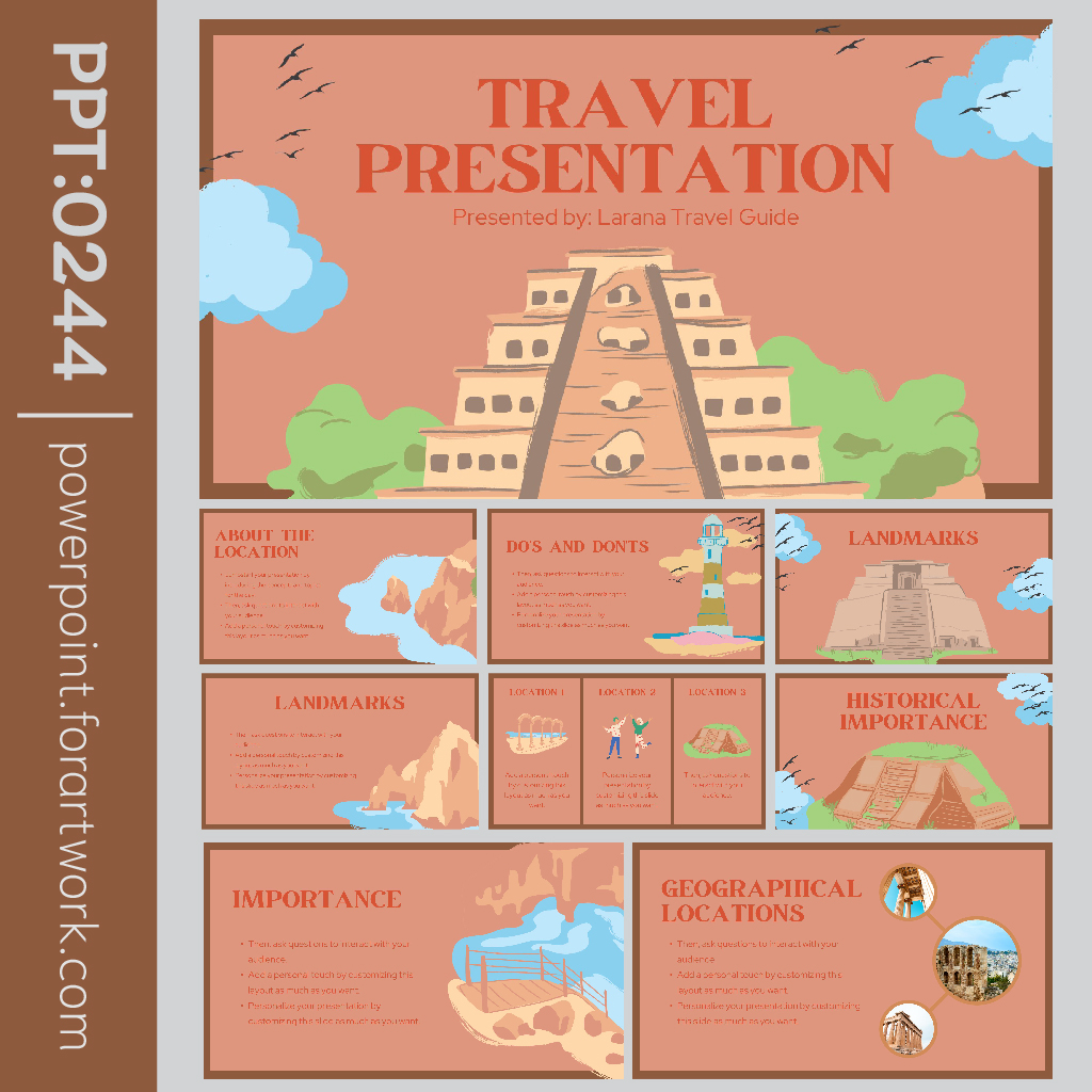 เทมเพลต PowerPoint สื่อการสอนวิชาประวัติศาสตร์ภูมิศาสตร์ สีชมพู Pastel (0244)