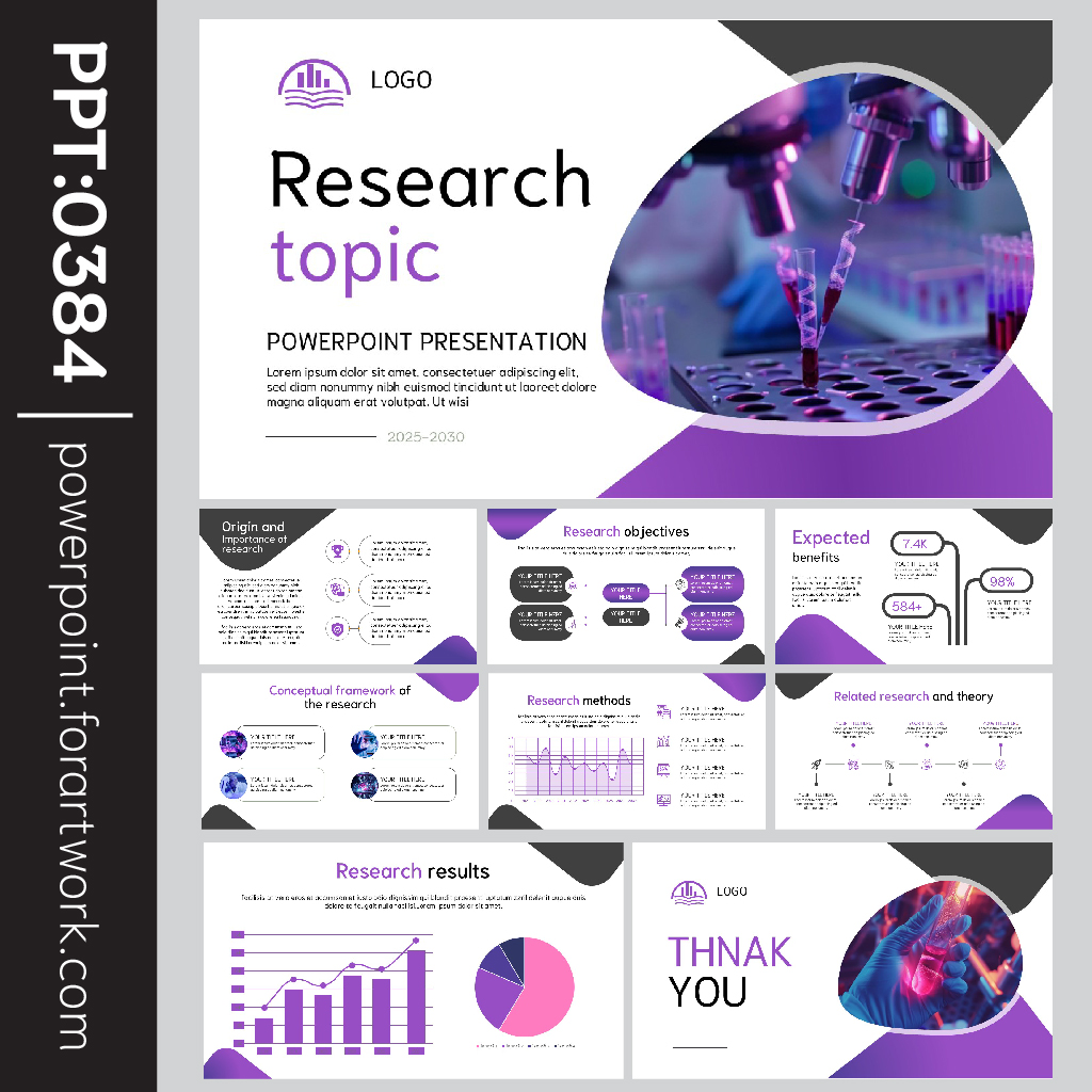 เทมเพลต PowerPoint วิทยานิพนธ์ สำหรับการสอบป้องกันและนำเสนอผลงานวิจัยระดับมืออาชีพ-0384