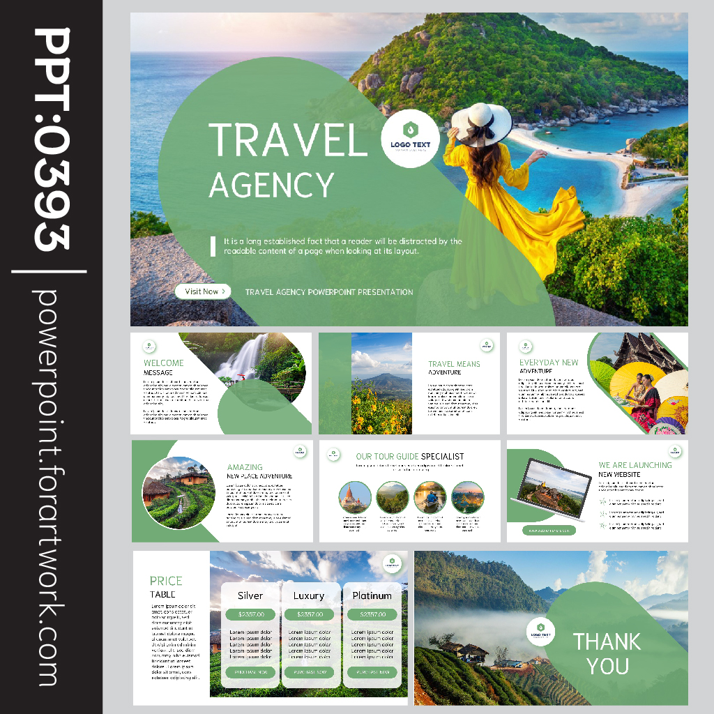 เทมเพลต PowerPoint ท่องเที่ยว และ ธีม PowerPoint ทัวร์ท่องเที่ยว สำหรับนำเสนอแพ็คเกจทัวร์อย่างมืออาชีพ