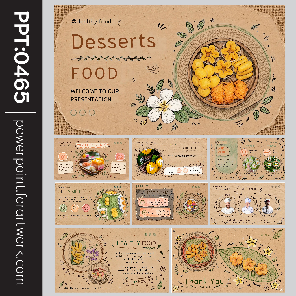 เทมเพลต PowerPoint ร้านอาหาร และ Template ธุรกิจอาหาร คาเฟ่ สไตล์มืออาชีพ